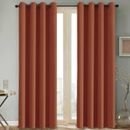 H.VERSAILTEX Holiday Decor Thermal Insulated Blackout Curtains for Bedroom Room Darkening Nursery/Baby Care Curtains,Grommet Panels, 52 by 84 - Inch - Orange - Set of 2