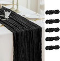 Sioloc Black Cheesecloth Table Runner Fall Autumn Decor for Home 10ft Table Cloth for Wedding Birthday Party Halloween Thanksgiving Decorations
