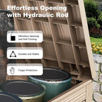 45 Gallon Deck Box Large Outdoor Storage for Patio Furniture,Outdoor Cushions,Garden Tools and Pool Supplies,Waterproof,Resin,Lockable(Grey)