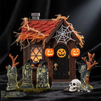 20Pcs Halloween Mini Tombstones Figurines, Plastic Miniature Tombstones Set Mini Gravestones Halloween Decorations for Miniature Graveyard Scene Haunted House DIY Crafts