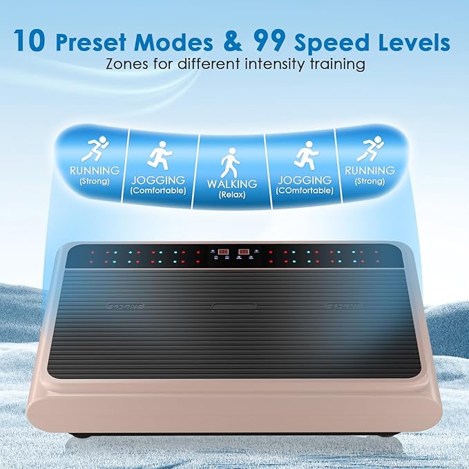 Vibration Plate Exercise Machine - Whole Body Workout Vibration Platform Lymphatic Drainage Machine for Weight Loss Home Fitness with Resistance Bands Remote