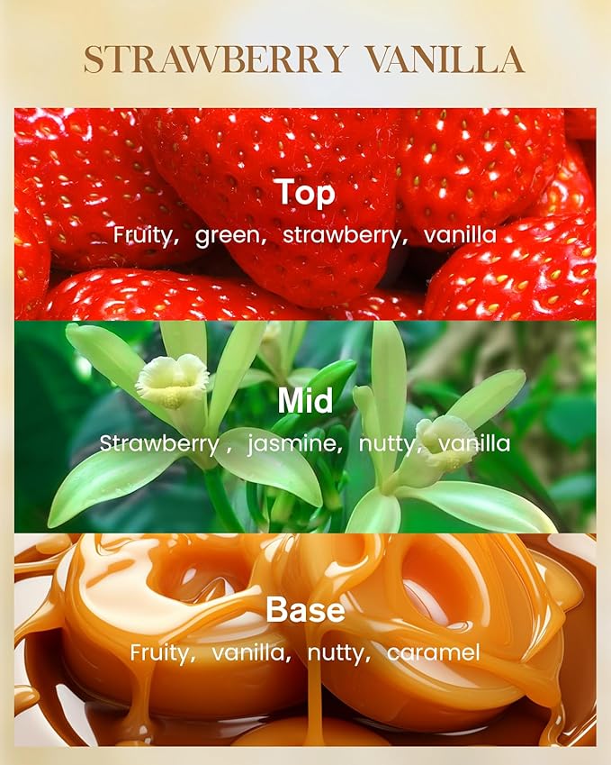 M&SENSE Extra Large Candle Strawberry Vanilla Scented, 3-Wick 35oz 150H Long Lasting, Natural Soy Wax Aromatherapy Candle for Stress Relief, Gifts for Home Decor