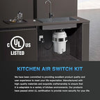 Garbage Disposal Air Switch Kit, UL Certified Professional Garbage Disposal Switch Button Power Module, Sink Top Waste Disposer On/Off Switch