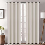 H.VERSAILTEX Thermal Insulated Blackout Window Panels Microfiber Formaldehyde-Free Kids Curtains for Holiday Season Home Decoration,Grommet Top,52 by 96 - Inch - Fog - Set of 2