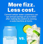 Soda Sense 60L CO2 Exchange Canister - 4 Pack, Threaded Style - Compatible with All 'Screw-In' Soda/Sparkling Water Makers, Including SodaStream BLUE Cylinder Models, Ninja Thirsti, Philips & More