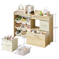 Toy Storage Organizer for Kids, 9-Bin Toy Organizer with 2-Drawers,Movable Toy Chest and Top Rack, Multifunctional Kids Bookshelf and Toy Storage for Living Room, Playroom, Nursery, White