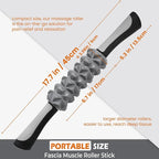 KITWILD Muscle Roller Stick, Massage Roller Stick for Athletes, Body Massage Stick for Muscles Deep Tissue, Muscle Relaxation Roller for Physical Therapy, Myofascial Release, and Yoga Therapy