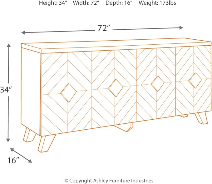 Signature Design by Ashley Robin Ridge Modern Wood Accent Cabinet