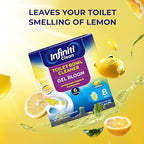 Toilet Gel Stamp - 8 Packs Toilet Bowl Cleaner Gel with Automatic Click, Freshener for Toilet Maintenance, 3.4oz, 6 Month Supply (Lemon)