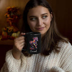 Horse Animal Themed Coffee Mug, Personalized Name Horse Black Cup, Gift For Men Women, Colorful Horse Design Mug, Customized Horse Animal Cup 11oz 15oz, Custom Horse Ceramic Mug