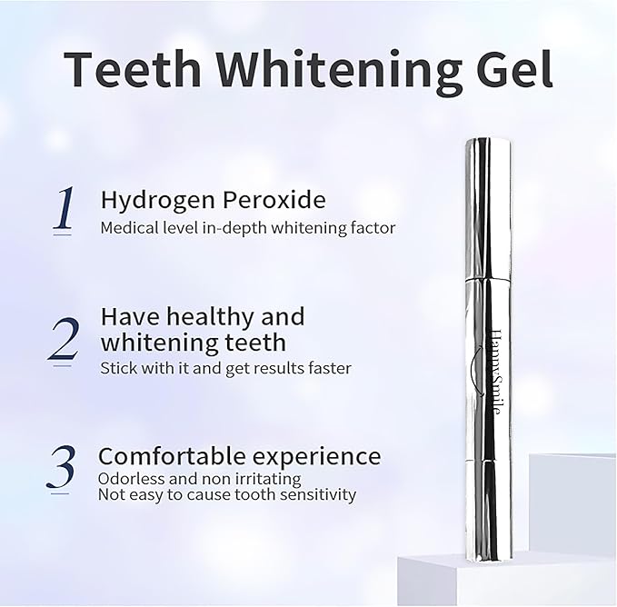 HappySmile Premium Teeth Whitening Pen Set of 3 - Achieve a Brighter Smile, Easier Than Strips or Other Whitening Kits - Professional Results, Gentle on Sensitive Teeth