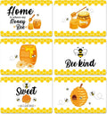 Honey Bee Placemats Set of 6 Summer Plastic Table Mats Yellow Bee Theme Placemats Washable Farmhouse Rustic Holiday Table Decoration for Indoor Outdoor Party Kitchen Dining