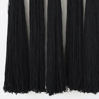 Macrame Wall Hanging Black Sphericity Cotton Tassels Textile Hanging Geometric Yarn Wall Art for Bedroom Living Room Decor 15.7" W x 39" L