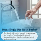 Methylene Blue Bath Soak | Age Defying Serum for Aging and Fragile Skin | Supplement for Defying The Signs of Aging Fragile Skin | USP Pharmaceutical Grade | 10 Dissolvable Sachets