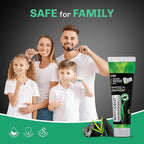 BENTODENT Fluoride Free Organic Charcoal Toothpaste with Bentonite Clay for Teeth Whitening- Natural Sensitive Teeth Whitening Toothpaste, Vegan, Travel
