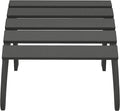 WestinTrends Outdoor Ottoman, Patio Adirondack Ottoman Foot Rest, All Weather Poly Lumber Folding Foot Stool for Adirondack Chair, Widely Used for Outside Porch Pool Lawn Backyard, Gray