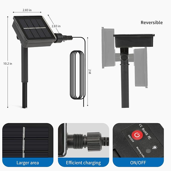 Replacement Solar Light Parts-Solar Light Replacement Tops for LED Panel Lantern Lid,Panel Lights (2 Pack)