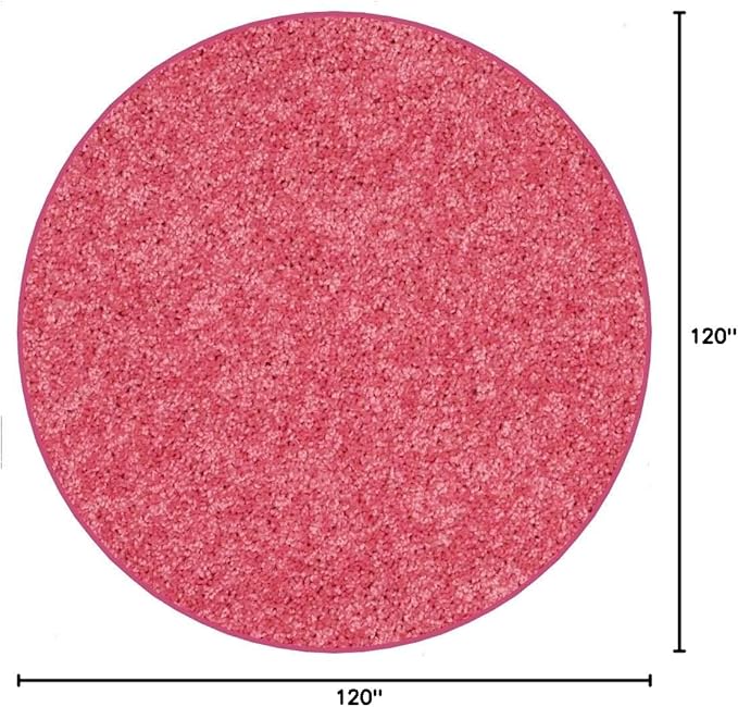 KOECKRITZ Soft and Colorful Kids Classroom Area Rugs (Passes Flammability Pill Test) Many Sizes and Bright Colors to Select from (10' Round, Glamour)