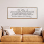 LuZhiQiang The Blessing Christian Song Lyrics Wall Decor 40''×15'' Scripture May The Lord Bless You Bible Verse Wall Art Sign (Wood)