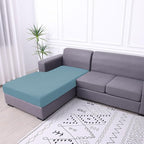 hyha Waterproof Sectional Couch Covers, Non Slip Sofa Couch Cushion Covers L Shape, Thick Stretch Jacquard Fabric, Washable Sofa Slipcovers with Elastic Bottom (1 Piece for Chaise, Lake Blue)