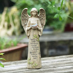 Topadorn Garden Statuary Outdoor Praying Angel Resin Figurines,Angel Collectible Sculptures,10" H