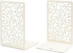 CNK Infinite Leaves Bookends - Metal Set of 2 for Heavy Books, Home Office & Decorative Book Stoppers