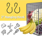 Magnetic Shelf for Fridge, Fruit Potato & Onion Storage Bins, Pantry Organizers & Storage, Large Container Magnetic Basket for Refrigerator, Kitchen Counter,Cabinet Magnetic Fridge Organizer Silver 1