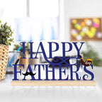 COCHIE Metal Happy Father's Day Sign, Fathers Day Decorations for Home, Shelf, Mantel, Indoor, Table Top Party Decoration, Fathers Day Gift for Dad from Daughter Son (Father's Day)