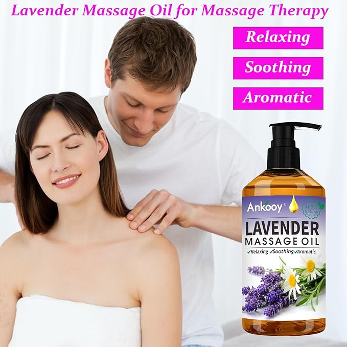 3 Pack Massage Oil for Massage Therapy,Sore Muscle Arnica Oil & Relaxing Lavender Oil & Ginger Oil Lymphatic Drainage & Massage Ball,Lymphatic Drainage Massager Body Oil,Massage Kit Gifts for Women