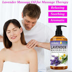 3 Pack Massage Oil for Massage Therapy,Sore Muscle Arnica Oil & Relaxing Lavender Oil & Ginger Oil Lymphatic Drainage & Massage Ball,Lymphatic Drainage Massager Body Oil,Massage Kit Gifts for Women