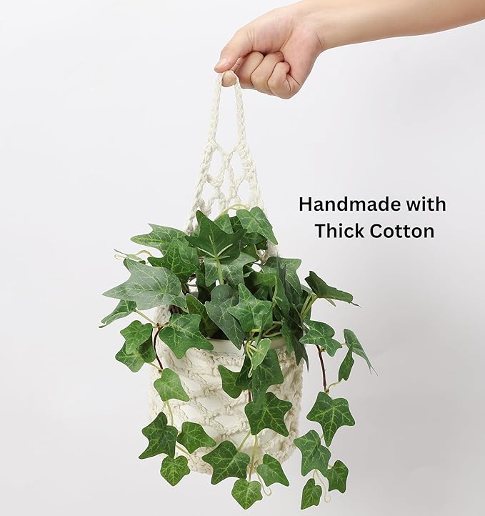 2PK Wall Planters for Indoor Plants, Macrame Plant Hanger | Wall Planter, Plant Hanger, Hanging Planter (2PK, for 6 inch Pot)