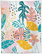 ICMOLYYENLO Tropical Green Leaves Tapestry, Exotic Leaves Beautiful Bedroom Wall Hanging, Floral Poster Blanket for Bedroom Living Room Dormitory Apartment 60x80 Inch