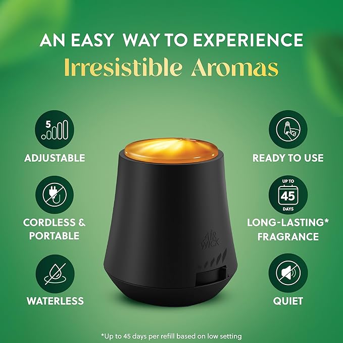 Air Wick Essential Mist Starter Kit, Diffuser + 1 Refill, Lavender and Almond Blossom, Air Freshener, Essential Oils