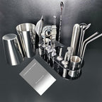 22-Piece Cocktail Shaker Set, 25/20oz Bartender Kit, Bartending Stainless Steel Bar Tools Sets for Drink Mixing, Boston Cocktail Shakers with Stand Recipes Booklet (Siver 25-20oz)