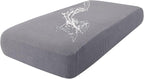 hyha Waterproof Couch Cushion Covers for Pets, Non Slip Sofa Seat Cover for Dogs Washable, Soft Thick Stretch Jacquard Fabric, Sofa Slipcovers with Elastic Bottom (1 Piece for Medium, Middle Grey)