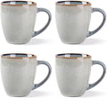 GBHOME Ceramic Coffee Mugs Set of 4, 12oz Stoneware Coffee Mugs Set For Dad Mom Women MEN, Light Weight Coffee Cups for Latte/Tea/Beer/Hot Cocoa, Dishwasher & Microwave Safe