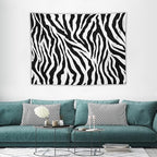 HZOHNAGO Zebra Print Tapestry Nature Wild Animals Black and White Stripe Printed Wall Tapestry Painting Wall Hanging for Bedroom Living Room Dorm 40" W x 30" H