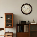 Wall Clock 10 Inch Battery Operated Silent Non-Ticking Analog Wall Clocks Vintage Retro Rustic Style Decorative for Bedroom Living Room Kitchen Office (Bronze)