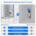 Waterdrop Upgrade Gravity-fed Water Filter System, with Silver Ions Enhanced Filtration, Reduces Fluoride and up to 99% of Chlorine, with 4 Filters and Metal Spigot, 2.25G
