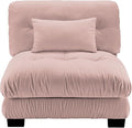 Armless Sofa W/1 Pillow - Pink
