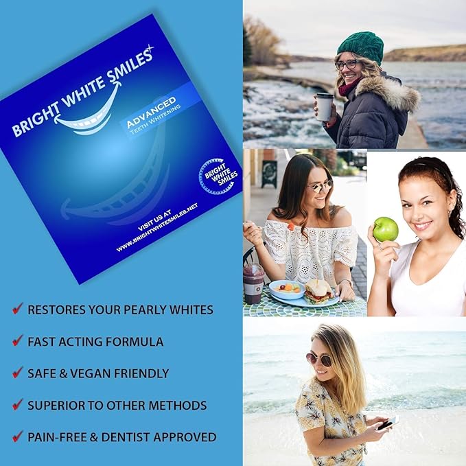 Bright White Smiles 44% Teeth Whitening Gel Syringe Refill Pack, Carbamide Peroxide, 5 Syringes (3ml),Tooth Whitener Formula