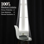 150 Inches Extra Wide Room Divider Draperies, Pinch Pleat Drapes, Absolutely Blackout Sliding Door Drapery, Total Privacy Ceiling Track Curtains, 150" W by 102" L, Silver Grey (1 Panel)