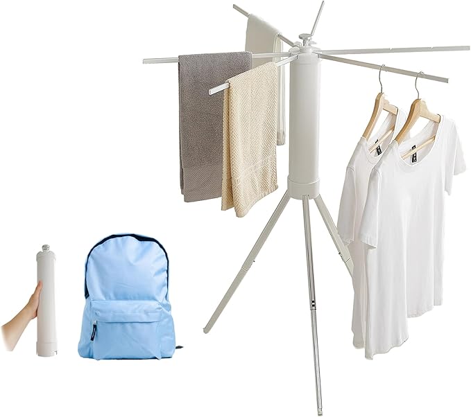 JOOM Clothes Drying Rack Portable Foldable - Drying Rack Clothing Space Saving,Collapsible Drying Rack for Laundry,Travel,Indoor,Outdoor. Folding Clothing Rack Home and Travell (Small Rack)