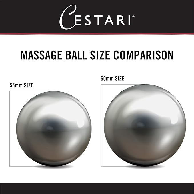 Cryosphere Massage Ball Hot Cold Roller Ball - Fast Muscle Pain Relief - Stainless Steel Balls for Heat or Ice Therapy - Feet Pain - Plantar Fasciitis- Back Ache - Foot Massager - 60 mm Ice Roller