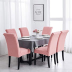 Joccun Chair Covers for Dining Room Set of 2,Dining Chair Slipcovers Stretch Dining Room Chair Covers Seat Protector,Washable Parsons Chair Cover for Home,Banquet(Dusty Pink,2 Pack)