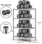 1000 lbs Storage Shelving 4-Tier Utility Shelving Unit Steel Organizer Wire Rack for Home,Kitchen,Office,Chrome (13.7" D x 23.6" W x 53.4" H)