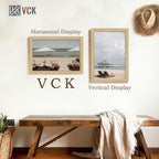 VCK 12x18 Oak Wood Frame for Poster & Picture, Natural Solid Wood Photo Frames 3 Pack, Wall Gallery Frame