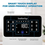 Ivation H2O Hot & Cold Countertop, Reverse Osmosis Water Filter, TDS Filter System, 4 Stage RO Water Filtration, 6 Temperature Presets, 3:1 Pure to Drain, Portable Plug-and-Play - White