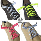 FOOTMATTERS Curly No Tie Shoe Laces - Elastic Spring Laces