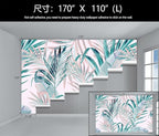 Tropical Pink Palm Leaf Wallpaper Girls Bedroom Colorful Plant Leaves Wall Mural Living Room (Not Peel and Stick)